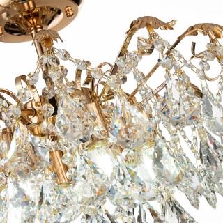 SLE160202-06 Светильник потолочный Французское золото/Прозрачный E27 6*60W KRISTO-foto16