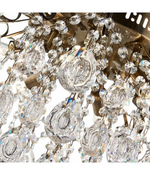 SLE160102-06 Светильник потолочный Бронза/Прозрачный E14 6*60W KAME-foto10