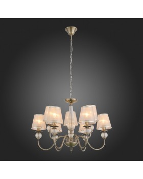 SL185.303.09 Люстра подвесная, потолочная Бронза, Прозрачный/Бежевый, Бронза E14 9*40W GRAZIA-foto5