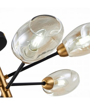 SLE155502-06 Люстра потолочная Черный, Латунь/Янтарный E14 6*40W GLOA-foto11