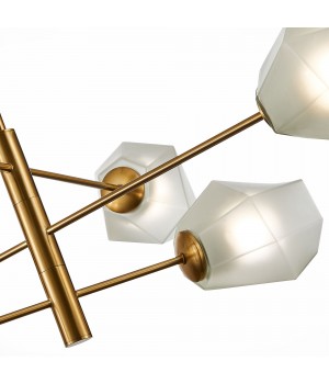 SLE205202-06 Люстра потолочная Латунь/Белый E27 6*60W TERRAMO-foto3