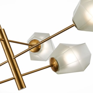 SLE205202-06 Люстра потолочная Латунь/Белый E27 6*60W TERRAMO-foto3