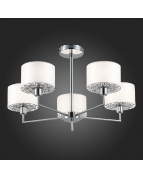 SLE105003-05 Люстра подвесная Хром/Белый E14 5*40W BELGE-foto7