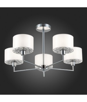 SLE105003-05 Люстра подвесная Хром/Белый E14 5*40W BELGE-foto7