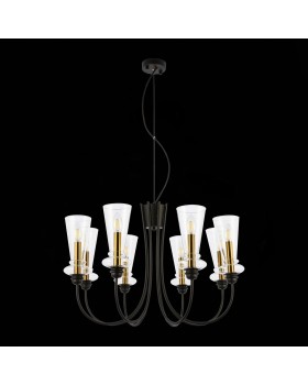 SLE112403-08 Люстра подвесная Черный/Прозрачный E14 8*40W RAMMO-foto5