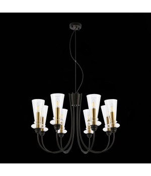 SLE112403-08 Люстра подвесная Черный/Прозрачный E14 8*40W RAMMO-foto5