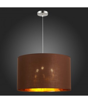 SLE300593-03 Светильник подвесной Никель/Золотистый, Коричневый E27 3*40W BRESCIA-foto5