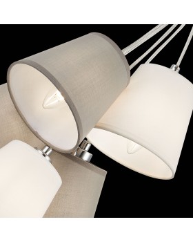 SLE300403-05 Светильник подвесной хром/белый, серый E14 5*40W PRATO-foto6