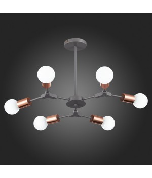 SLE106403-06 Люстра подвесная Серый, Розовое золото E27 6*60W PALARE-foto5