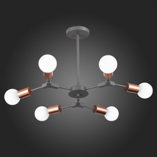 SLE106403-06 Люстра подвесная Серый, Розовое золото E27 6*60W PALARE-foto5