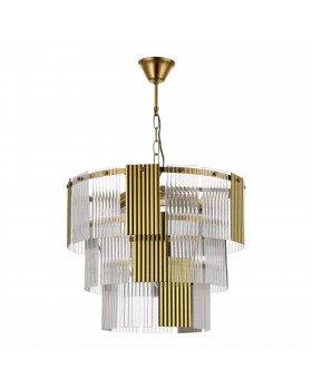 SLE1123-303-07 Светильник подвесной Латунь/Золотистый, Прозрачный E14 7*40W TRESA-foto2