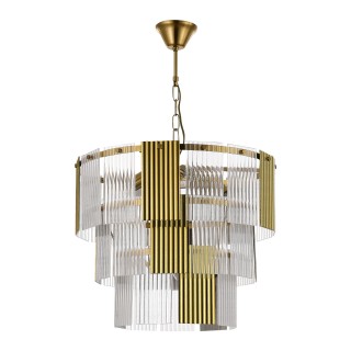 SLE1123-303-07 Светильник подвесной Латунь/Золотистый, Прозрачный E14 7*40W TRESA-foto2