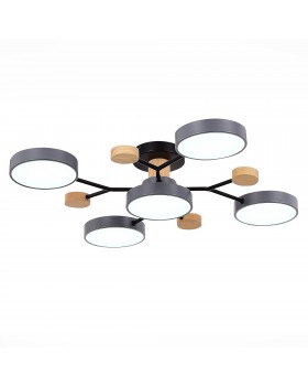 SLE6006-702-05 Светильник потолочный Серый/Серый LED 5*12W 3000K/4500K/6000K FAEMA-foto4