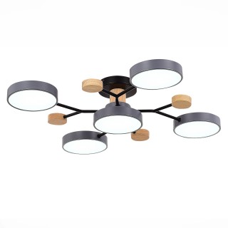 SLE6006-702-05 Светильник потолочный Серый/Серый LED 5*12W 3000K/4500K/6000K FAEMA-foto4