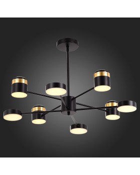 SLE6007-402-08 Светильник потолочный Черный, Золотистый/Черный, Золотистый LED 8*7W 3000K TEZZE-foto5