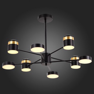 SLE6007-402-08 Светильник потолочный Черный, Золотистый/Черный, Золотистый LED 8*7W 3000K TEZZE-foto5