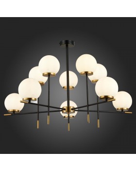 SL1203.402.10 Люстра потолочная ST-Luce Черный, Латунь/Белый E27 10*60W LIMANO-foto5