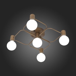 SL413.202.05 Люстра потолочная ST-Luce Латунь E27 5*40W TAVERE-foto3