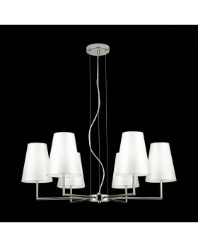 SLE105903-06 Светильник подвесной Никель/Белый E14 6*40W BELLINO-foto4