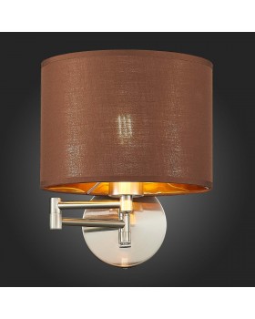 SLE300591-01 Бра Никель/Золотистый, Коричневый E27 1*40W BRESCIA-foto6