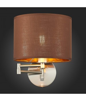 SLE300591-01 Бра Никель/Золотистый, Коричневый E27 1*40W BRESCIA-foto6