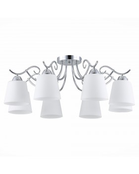 SLE103902-08 Люстра потолочная Хром/Белый E27 8*60W LIADA-foto2