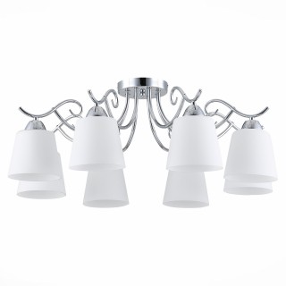 SLE103902-08 Люстра потолочная Хром/Белый E27 8*60W LIADA-foto2