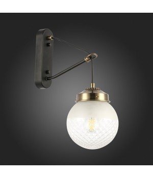 SLE110301-01 Светильник настенный Черный, Бронза/Прозрачный, Белый E27 1*60W STRICCE-foto6