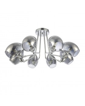 SLE102402-08 Люстра потолочная Хром/Дымчатый E14 8*40W RINNO-foto2