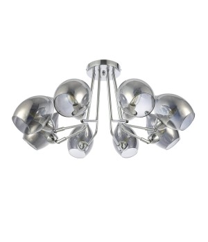 SLE102402-08 Люстра потолочная Хром/Дымчатый E14 8*40W RINNO-foto2