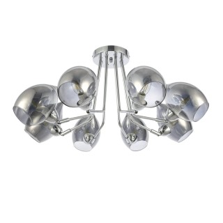 SLE102402-08 Люстра потолочная Хром/Дымчатый E14 8*40W RINNO-foto2