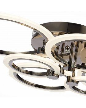 SLE500582-06 Светильник потолочный Темный хром/Белый LED 1*132W 3000-6000K CERINA-foto6