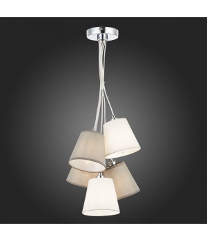 SLE300403-05 Светильник подвесной хром/белый, серый E14 5*40W PRATO-foto7