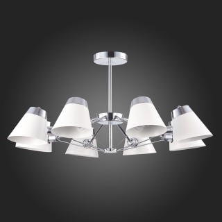 SLE155802-08 Люстра потолочная Хром/Белый E14 8*40W VARIO-foto5