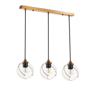 SLE103103-03 Светильник подвесной Золотистый/Прозрачный E27 3*60W SATTURO-foto2