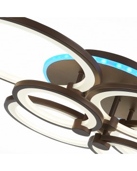 SLE200372-06RGB Светильник потолочный Кофейный/Белый LED 1*168W RGB 8W 3000-6000K LETO-foto6
