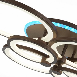 SLE200372-06RGB Светильник потолочный Кофейный/Белый LED 1*168W RGB 8W 3000-6000K LETO-foto6