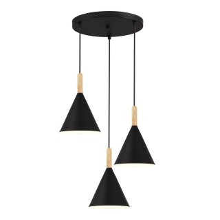 SLE1255-423-03 Светильник подвесной Черный/Черный E27 3*40W ARKET-foto2
