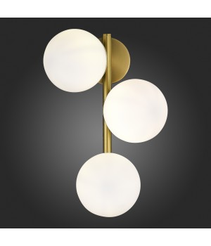 SLE1191-201-03 Бра Золотистый/Белый E27 3*60W FRATTA-foto5