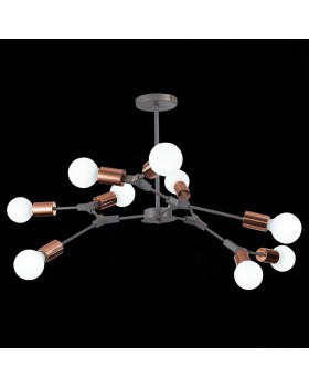 SLE106403-09 Люстра подвесная Серый, Розовое золото E27 9*60W PALARE-foto6