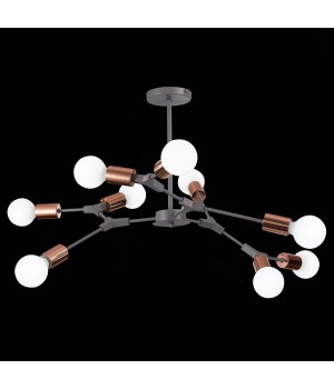 SLE106403-09 Люстра подвесная Серый, Розовое золото E27 9*60W PALARE-foto6