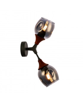 SLE113401-02 Светильник настенный Серый, Темное дерево/Зеркальный E27 2*60W CIOTOLLA-foto10