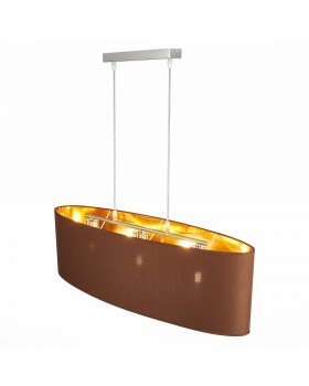 SLE300583-03 Светильник подвесной Никель/Золотистый, Коричневый E27 3*40W BRESCIA-foto4