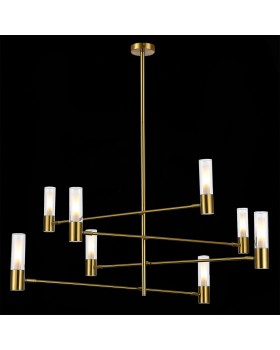 SL1239.303.08 Люстра потолочная ST-Luce Латунь/Белый, Прозрачный G9 8*5W 4000K VITRA-foto4