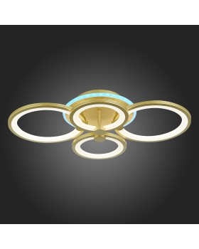 SLE200322-04RGB Светильник потолочный Золотистый/Белый LED 1*100W RGB 8W 3000-6000K LETO-foto8