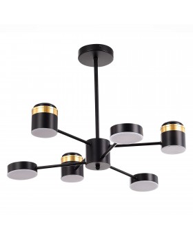 SLE6007-402-06 Светильник потолочный Черный, Золотистый/Черный, Золотистый LED 6*7W 3000K TEZZE-foto2