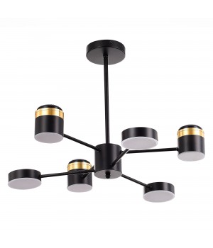 SLE6007-402-06 Светильник потолочный Черный, Золотистый/Черный, Золотистый LED 6*7W 3000K TEZZE-foto2