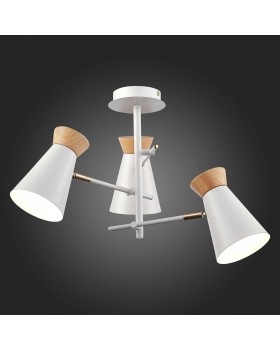 SLE1252-502-03 Люстра потолочная Белый, Золотистый/Белый, Дерево E27 3*60W ALFEO-foto5