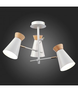 SLE1252-502-03 Люстра потолочная Белый, Золотистый/Белый, Дерево E27 3*60W ALFEO-foto5