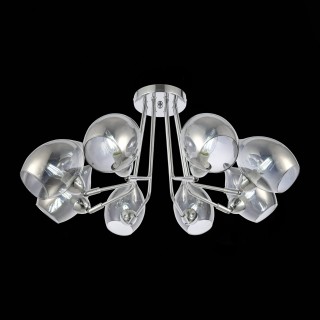 SLE102402-08 Люстра потолочная Хром/Дымчатый E14 8*40W RINNO-foto4